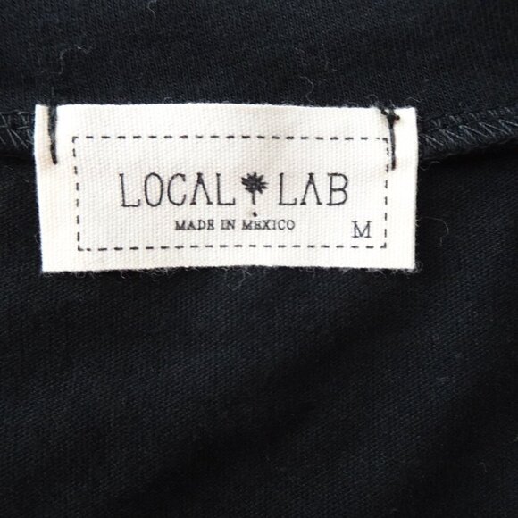 Latina AF Top T-Shirt Women's Size M Black Draw String Trendy Cute Local Lab - Picture 5 of 7